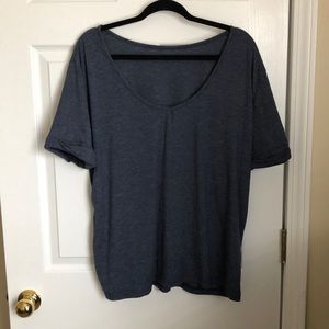 Navy Tee with Rolled Sleeves